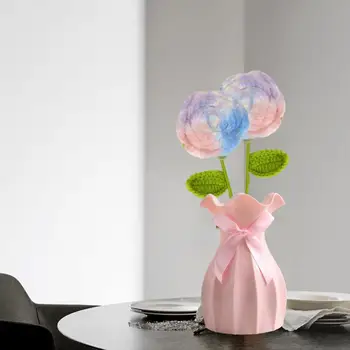 Elegantiška gėlių vaza džiovintų gėlių vaza Stilingos dūžtančios vazos šiuolaikiniam darbalaukio dekorui su imituota džiovinta gėle