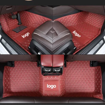 Custom Leather Car Floor Mat 100% For Luxgen All Models Luxgen 7 5 U5 SUV Auto Styling Auto Accessories Automobilių stilius