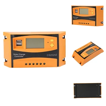 Saulės įkrovimo valdiklis LCD PV daugiafunkcinis patogus nešiojamas praktiškas ir naudingas saulės valdiklis