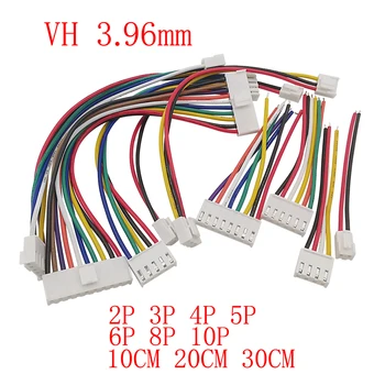 5Pcs VH 3.96mm Pitch Female Housing Plug Connector 2P 3 4 5 6 8 10 Pin Header Wire Cable JST VH3.96 Jungtys 10/20/30CM 22AWG
