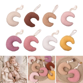Baby Suckier Clip Chain Soft Moon Shape Čiulptuko spaustuko laikiklio dekoracijos Pakabinamas ornamentas naujagimiams