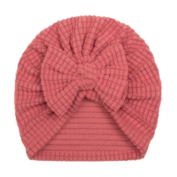 Rudens žiemos skrybėlė Vienspalvė peteliškė Galvos juosta Turbanas Minkštas ir patogus vaikiška megztinė Kepurė Kūdikių lašų pristatymas