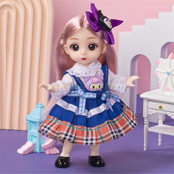 16cm Lolita BJD Lėlė su drabužiais ir avalyne Judantys 13 sąnarių Saldus veidas Princesės figūrėlė Mergaitės dovana Vaikas Mergaitė Žaislas