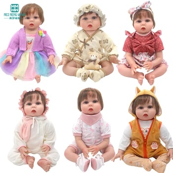 22inch Atgimę kūdikiai drabužiai Atgimimo lėlės Kūdikių kostiumai, sijonai, ropojantys kostiumai, dovanos mergaitėms
